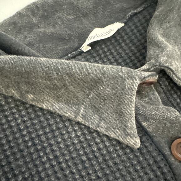 Bucket List OVERSIZED Waffle Knit Cardigan Sweater Womens Small Boho Fall Baggy - Picture 5 of 10